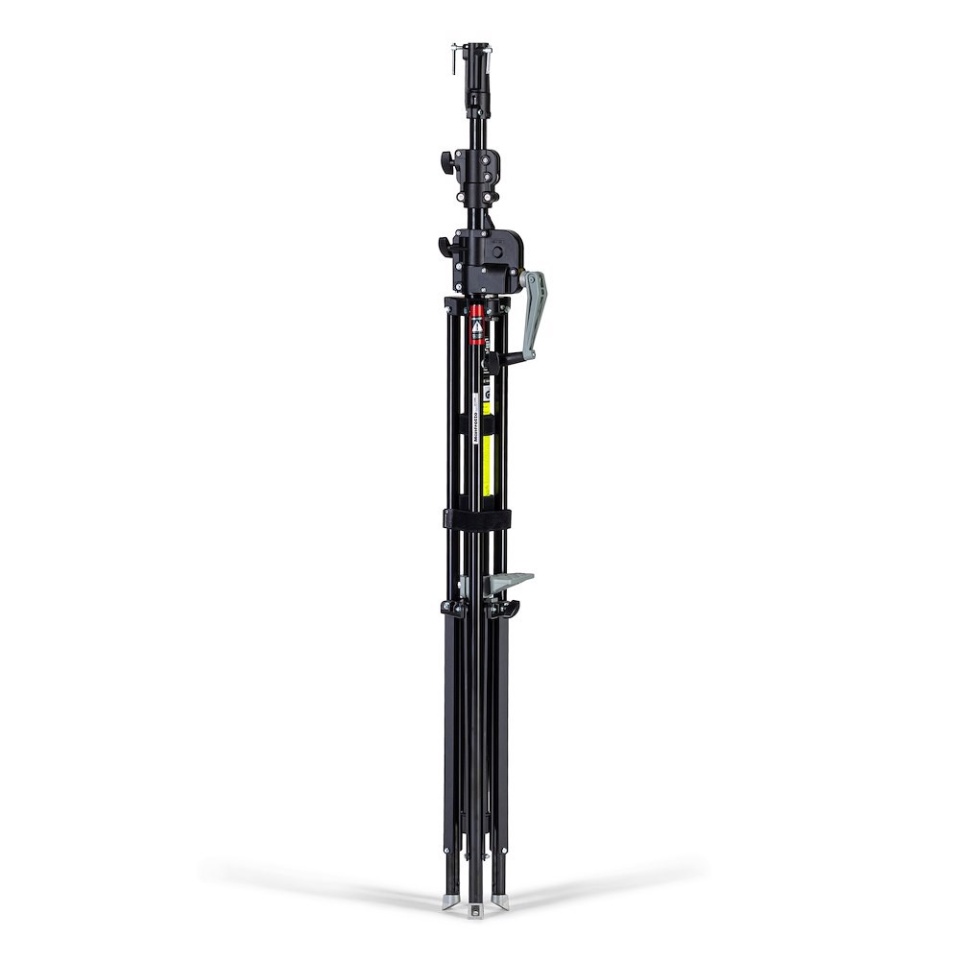 PIED WIND UP NOIR 3 SECTIONS MANFROTTO MAX 30Kg -370cm - 3